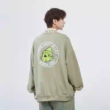 星际者 秋冬季保暖打底衫卡通章鱼图案字母印花卫衣 男女同款 加绒加厚可选