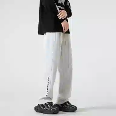 星际者 基础款字母简约时尚宽松休闲针织运动裤 通用