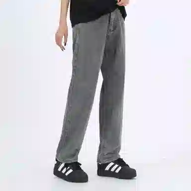 星际者 品牌字母标志复古水洗牛仔裤 男女同款 加绒可选