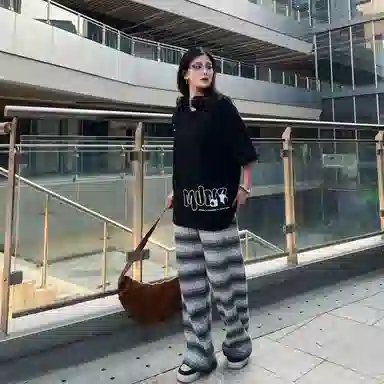 星际者 品牌创意可爱熊猫涂鸦束脚百搭休闲运动套装 男女同款