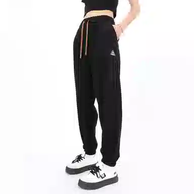 星际者 基础款宽松简约抽绳灯芯绒束脚时尚潮流针织运动裤 男女同款