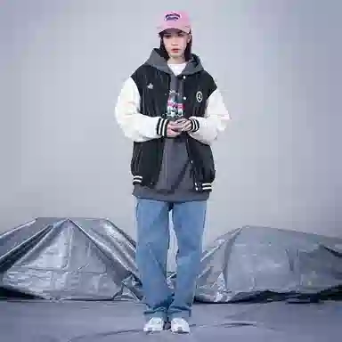 星际者 字母宽松休闲外套棒球服 男女同款