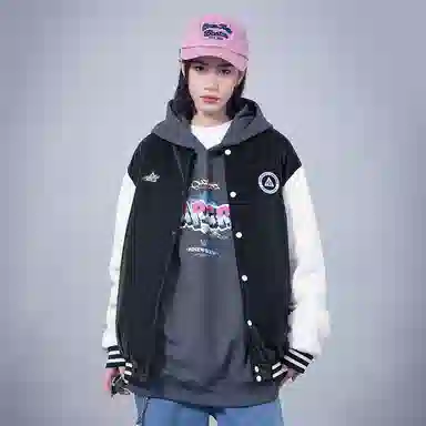 星际者 字母宽松休闲外套棒球服 男女同款