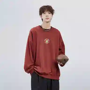星际者 秋冬季保暖打底衫卡通章鱼图案字母印花卫衣 男女同款 加绒加厚可选