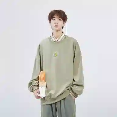 星际者 秋冬季保暖打底衫卡通章鱼图案字母印花卫衣 男女同款 加绒加厚可选