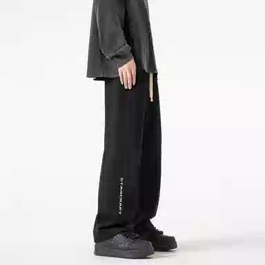 星际者 基础款字母简约时尚宽松休闲针织运动裤 通用