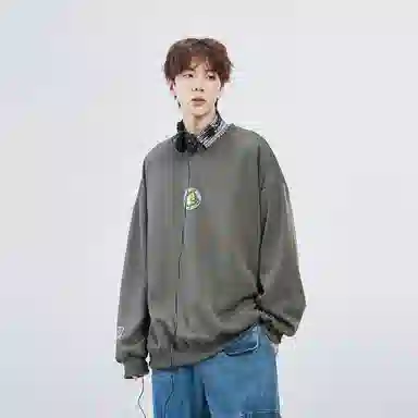 星际者 秋冬季保暖打底衫卡通章鱼图案字母印花卫衣 男女同款 加绒加厚可选