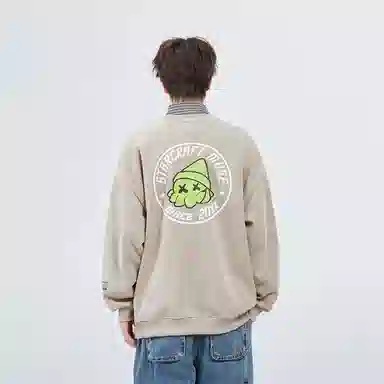 星际者 秋冬季保暖打底衫卡通章鱼图案字母印花卫衣 男女同款 加绒加厚可选