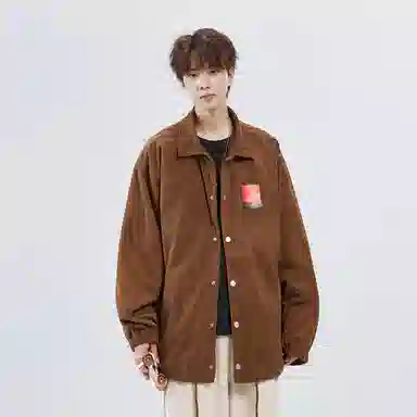 星际者 章鱼图案字母贴标单排扣夹克 男女同款