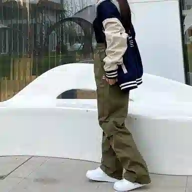 星际者 连帽字母印花简约上衣阔腿直筒美式高街运动休闲工装裤卫衣套装 男女同款