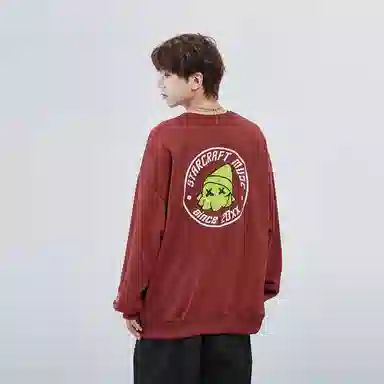 星际者 秋冬季保暖打底衫卡通章鱼图案字母印花卫衣 男女同款 加绒加厚可选