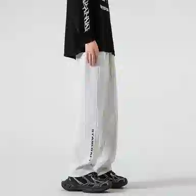 星际者 基础款字母简约时尚宽松休闲针织运动裤 通用