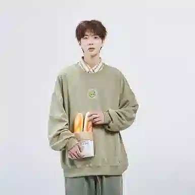星际者 秋冬季保暖打底衫卡通章鱼图案字母印花卫衣 男女同款 加绒加厚可选