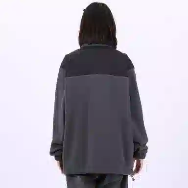 星际者 撞色拼接简约户外美式山系防风保暖休闲摇粒绒抓绒夹克外套 男女同款