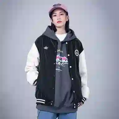 星际者 字母宽松休闲外套棒球服 男女同款