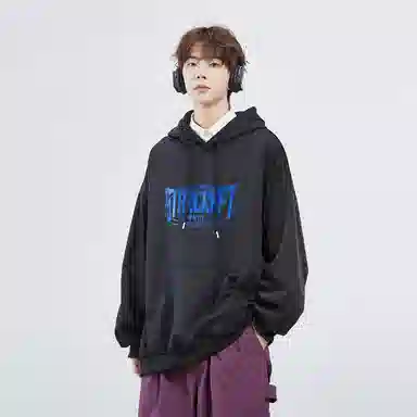 星际者 字母印花卫衣 男女同款 加绒加厚可选