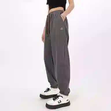 星际者 基础款宽松简约抽绳灯芯绒束脚时尚潮流针织运动裤 男女同款