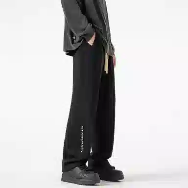 星际者 基础款字母简约时尚宽松休闲针织运动裤 通用