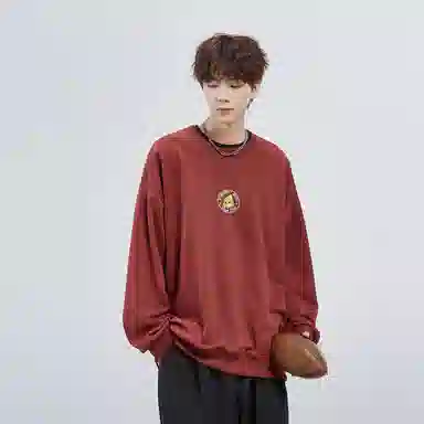 星际者 秋冬季保暖打底衫卡通章鱼图案字母印花卫衣 男女同款 加绒加厚可选