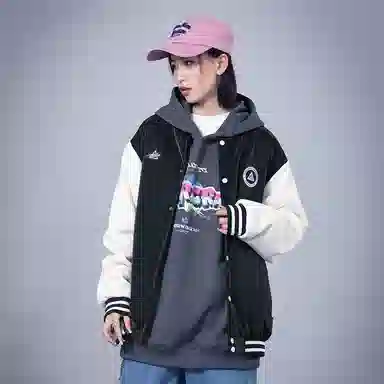 星际者 字母宽松休闲外套棒球服 男女同款