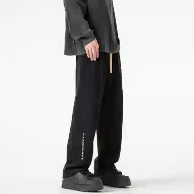 星际者 基础款字母简约时尚宽松休闲针织运动裤 通用