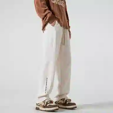 星际者 基础款字母简约时尚宽松休闲针织运动裤 通用