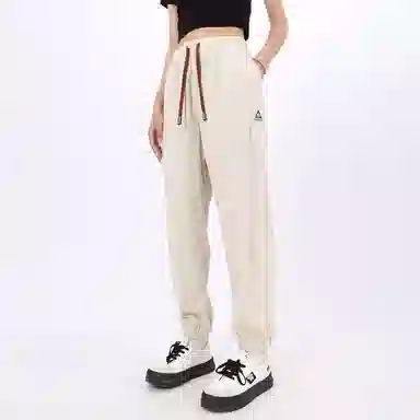 星际者 基础款宽松简约抽绳灯芯绒束脚时尚潮流针织运动裤 男女同款