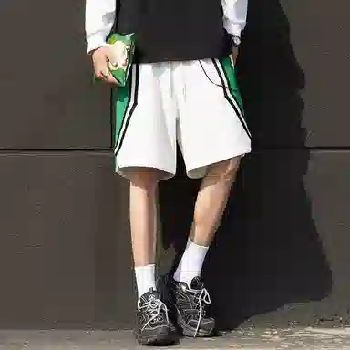 星际者 篮球户外运动通勤百搭时尚拼色潮流休闲短裤 男女同款