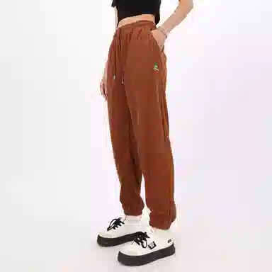 星际者 基础款宽松简约抽绳灯芯绒束脚时尚潮流针织运动裤 男女同款