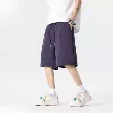 星际者 宽松直筒基础简约百搭透气五分裤中腰休闲短裤 男女同款
