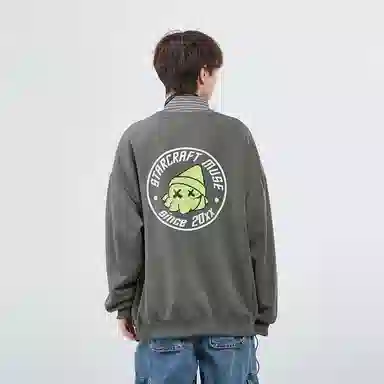 星际者 秋冬季保暖打底衫卡通章鱼图案字母印花卫衣 男女同款 加绒加厚可选