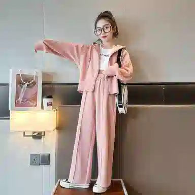 迷乐童堡 洋气时髦炸街适中休闲运动套装 儿童款