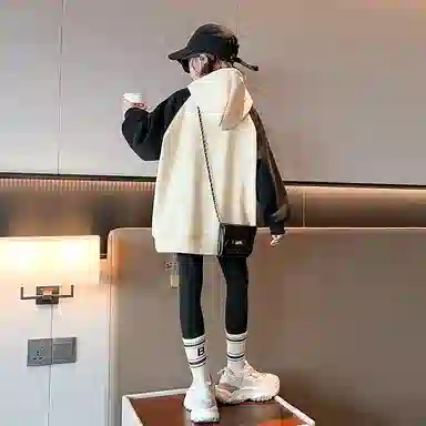 迷乐童堡 加绒洋气时髦加厚一体绒卫衣 儿童款