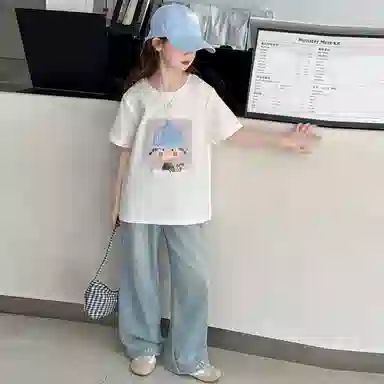 迷乐童堡休闲运动套装 百搭洋气简约 青少年