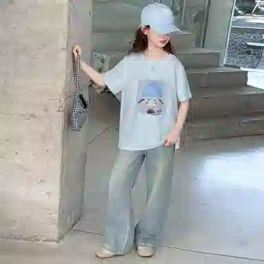 迷乐童堡休闲运动套装 百搭洋气简约 青少年
