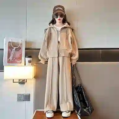 迷乐童堡 洋气时髦炸街适中休闲运动套装 儿童款