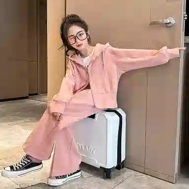 迷乐童堡 洋气时髦炸街适中休闲运动套装 儿童款