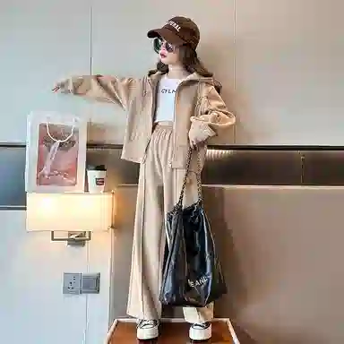 迷乐童堡 洋气时髦炸街适中休闲运动套装 儿童款