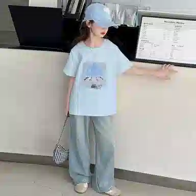 迷乐童堡休闲运动套装 百搭洋气简约 青少年