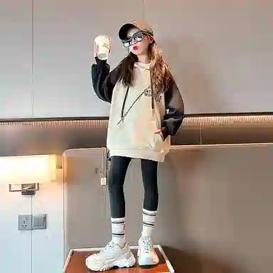 迷乐童堡 加绒洋气时髦加厚一体绒卫衣 儿童款
