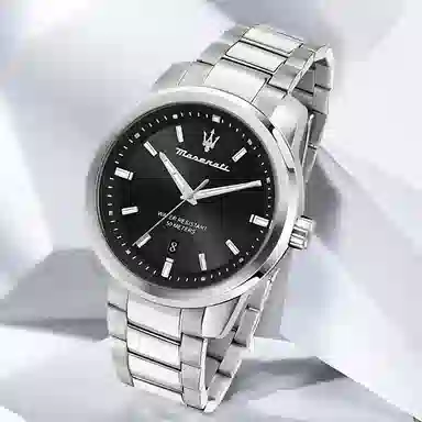 Maserati Quartz 44mm Black Dial