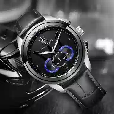 Maserati Quartz 45mm Black Dial