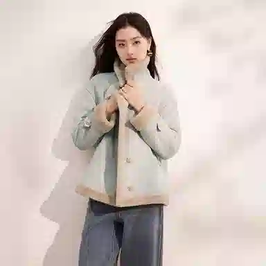 XIANGYING Bionic Fur Coat Blue