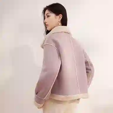 XIANGYING Solid Color Lapel Jacket