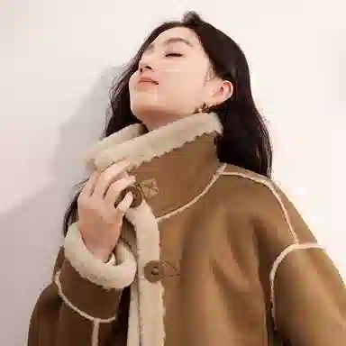 XIANGYING Solid Color Lapel Jacket