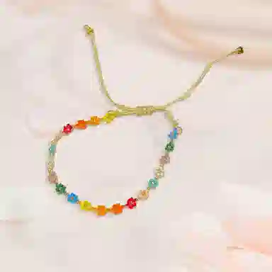 阡陌 多巴胺彩珠手绳 精致简约时尚百搭小众高级多巴胺可爱风小清晰穿搭 女友闺蜜礼盒 树脂 手链 女款