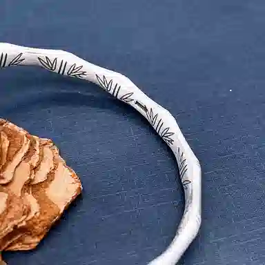 阡陌 磨砂竹节开口镯 新中式国风竹节镯 气质优雅文艺 事业学业节节高升#好运 男友女友节日礼盒 合金 手镯 男女同款情侣款