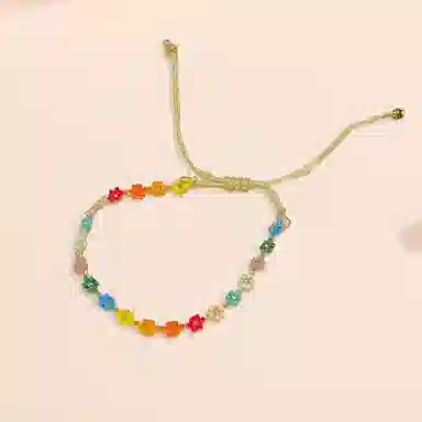 阡陌 多巴胺彩珠手绳 精致简约时尚百搭小众高级多巴胺可爱风小清晰穿搭 女友闺蜜礼盒 树脂 手链 女款