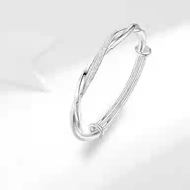 阡陌 莫比乌斯环 小众设计显年轻开口可调节 合金 手镯 女款