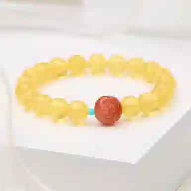琳琯瑛 中国风圆珠 佛头 南红玛瑙 玉石手串 女款